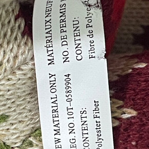 GANZ Vintage Holiday Knit MacMerry Christmas Zigzag Sweater Bear Plush 8.25" - Picture 7 of 11